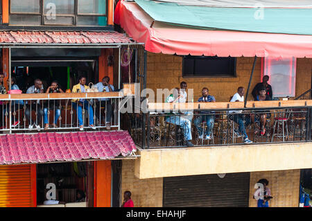 Bar-Veranda, CBD in Nairobi, Kenia Stockfoto