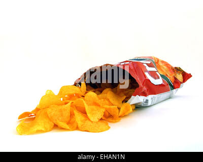 Kartoffelchips / Kartoffel-chips Stockfoto