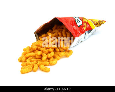 Erdnussflips / Erdnuss bläht Stockfoto