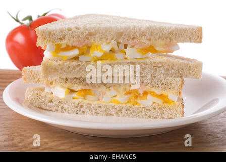 Ei, Mayonnaise ein Kaviar Sandwich. Stockfoto