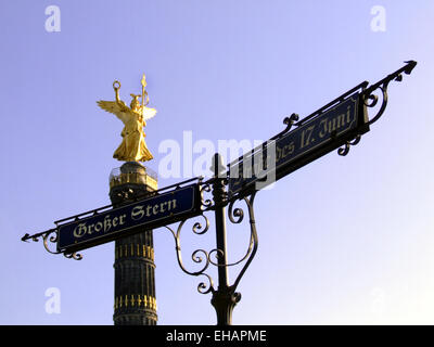 Berliner Siegessäule / Siegessäule Stockfoto