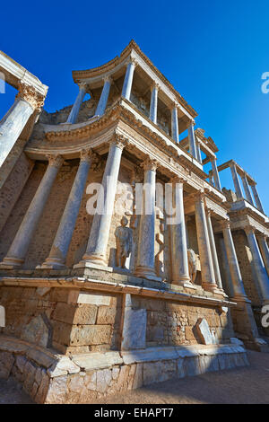 Römische Theater der römischen Kolonie Emerita Augusta, Mérida, Extremadura, Spanien Stockfoto