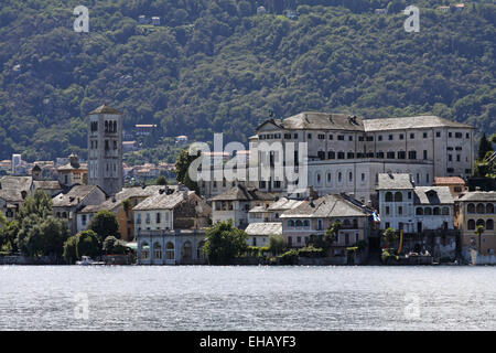 Isola di San Giulio (Insel San Giulio), Orta, Italien Stockfoto