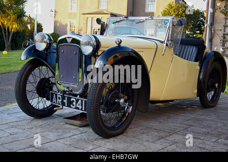 1935 Austin sieben spritzig 2-Sitzer-Tourer geben Sie AEB, gelb, Kirkwall Orkneyinseln, Schottland Stockfoto