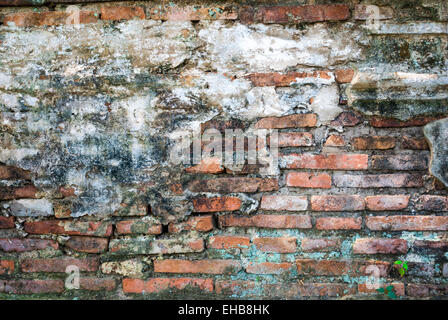 Alten verformt Brick Wall/Hintergrundtextur. Stockfoto