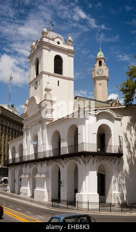 Argentinien, Buenos Aires, Plaza de Mayo, Cabildo Museum, ehemalige Regierungsgebäude Stockfoto