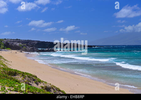 Kapalua Coastal Trail Oneloa Bay, Maui, Hawaii, USA Stockfoto