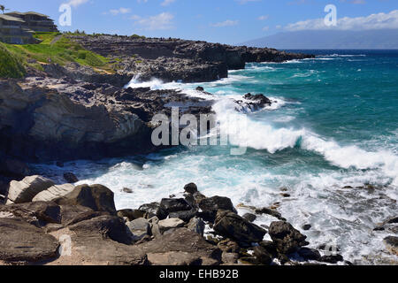 Kapalua Coastal Trail Oneloa Bay, Maui, Hawaii, USA Stockfoto