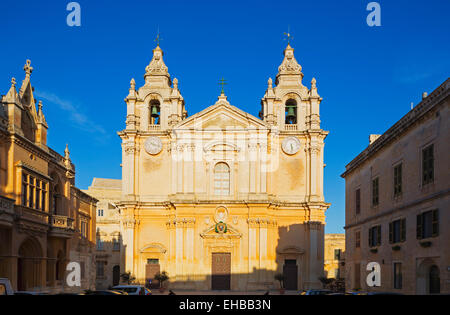 Mediterranen Europa, Malta, Mdina, St Pauls Cathedral Stockfoto