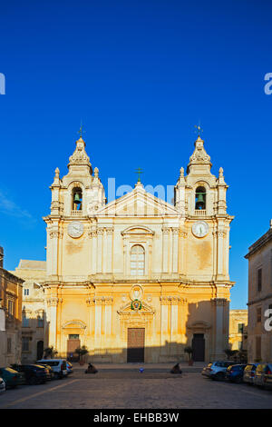 Mediterranen Europa, Malta, Mdina, St Pauls Cathedral Stockfoto