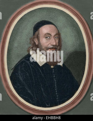 Axel Gustafsson Oxenstierna af Sodermore (1583-1654), Graf von Sodermore. Schwedische Staatsmann. Porträt. Kupferstich von J. Falck. Farbige. Stockfoto