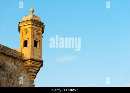 Mittelmeer Europa, Malta, The Three Cities, Senglea (L-Isla), Wachturm Stockfoto