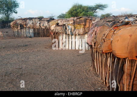 Samburu Wohnungen, Bogenschütze's Post-Bereich, Kenia Stockfoto