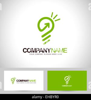 Smart Concept Vektor. Glühbirne Icon Design und Visitenkarte Vorlage Stockfoto