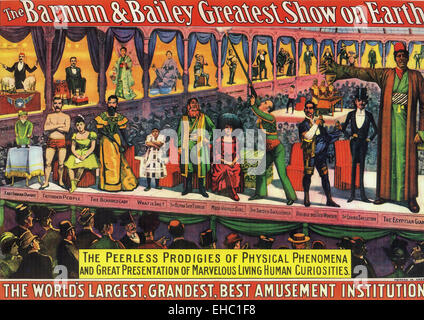 POSTER für BARNUM und BAILEY Zirkus Plakat um 1900 Stockfoto