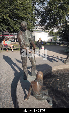 Bestandteil der Kreislauf des Geldes (Umlauf des Geldes) Fountainby Karl-Henning Seemann in Aachen, Deutschland. Stockfoto