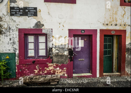 Insel Madeira, Straßenszenen in der Altstadt von Funchal. Stockfoto