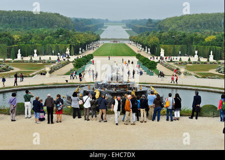 Schloss Versailles-Garten und Park Bassin de Latone Ile de France Frankreich Europa Stockfoto