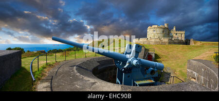 Pendennis Castle eines Henry VIII Vorrichtung Forts, erbaut zwischen 1539-1545 Falmouth, Cornwall, England Stockfoto