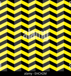 Schwarz und gelb Chevron nahtlose Muster Stockfoto