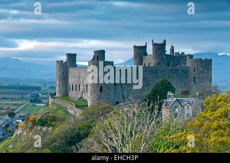 Harlech Castle, Snowdonia-Nationalpark, Gwynedd, Wales, UK Stockfoto