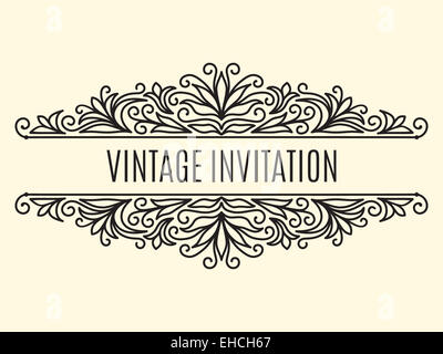 Vintage Floral Grenzen Stockfoto