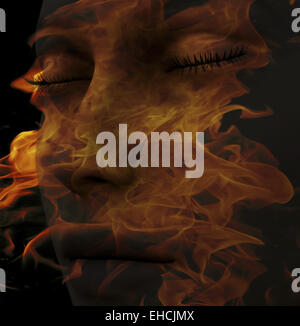 Elemente, Feuer, Flamme, Flammen, Glut, Hitze, Holz, dazu, Brennen