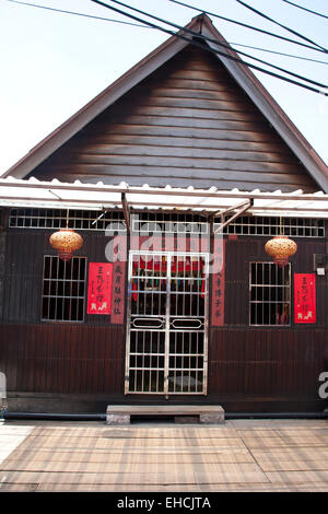 Holzhaus auf der Chew jetty Georgetown Penang Malaysia Stockfoto