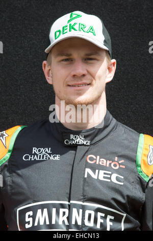 Melbourne, Australien. 12. März 2015. Nico Hülkenberg (GER) Force-India - Formel 1-Weltmeisterschaft 2015 - Runde 01 am Melbourne Albert Park, Melbourne, Australien, Donnerstag, 12. März 2015 Credit: Dpa picture-Alliance/Alamy Live News Stockfoto