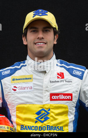 Melbourne, Australien. 12. März 2015. Felipe Nasr (BRA) Sauber - Formel 1-Weltmeisterschaft 2015 - Runde 01 am Melbourne Albert Park, Melbourne, Australien, Donnerstag, 12. März 2015 Credit: Dpa picture-Alliance/Alamy Live News Stockfoto