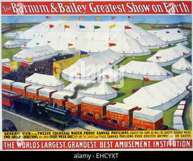 BARNUM & BAILEY CIRCUS Plakat um 1900 Stockfoto