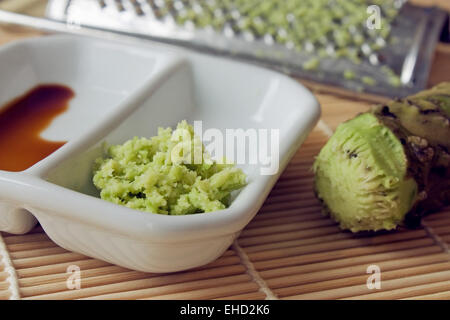 Frischer Wasabi - Frischer Wasabi Stockfoto