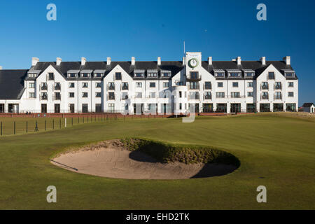 Carnoustie Golf Course & Club Haus 18. Loch Stockfoto