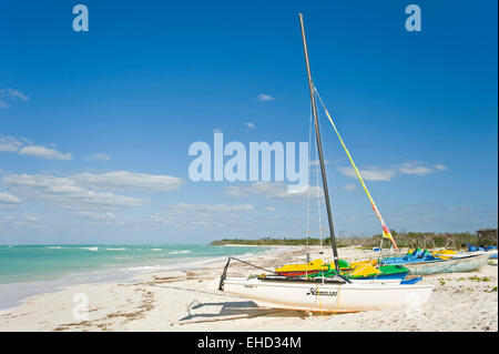 Horizontale Ansicht von einem kubanischen Strand. Stockfoto