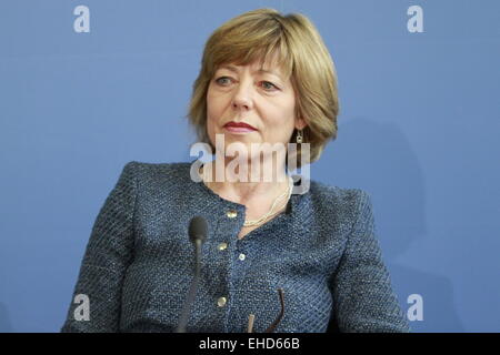 UNICEF-Pressekonferenz zum 4. Jahrestag der Syrien-Konflikt. Daniela Schadt, Schirmherrin von UNICEF Deutschland, Berlin © Simone Kuhlmey/Pacific Press/Alamy Live News Stockfoto