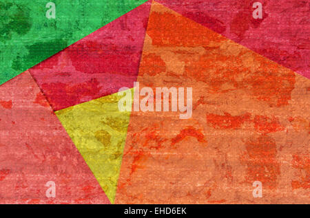 Farbiges Papier angeordnet wie eine Collage erstellen von geometrischen Formen Stockfoto