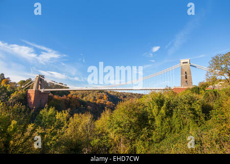 Weiten Blick von Clifton Suspension Bridge in Bristol, England, UK Stockfoto