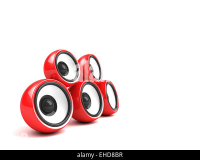 rot-audio-system Stockfoto