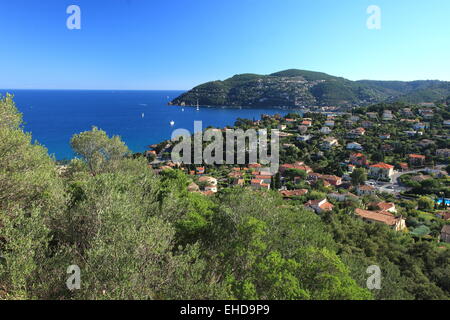 Übersicht von Mandelieu la Napoule an der französischen Riviera Stockfoto