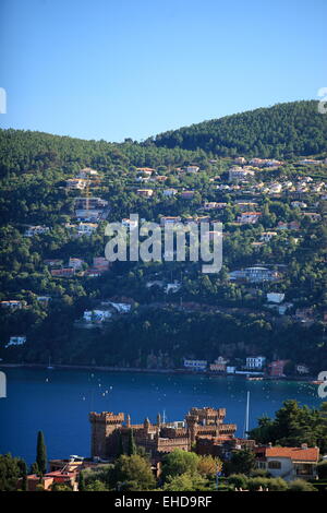 Übersicht von Mandelieu la Napoule an der französischen Riviera Stockfoto