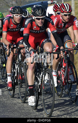 12.03.2015. Varennes-Sur-Allier, Croix de Chaubouret, Frankreich. Paris, schöne Radtour. HERMANS Ben BEL des BMC RACING Teams Stockfoto