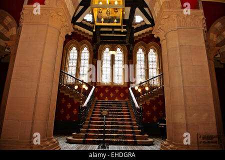 Renaissance Hotel, Lobby, original grand Innentreppe & Vestibül, im Einklang mit viktorianischen design, St Pancras Station, London Stockfoto