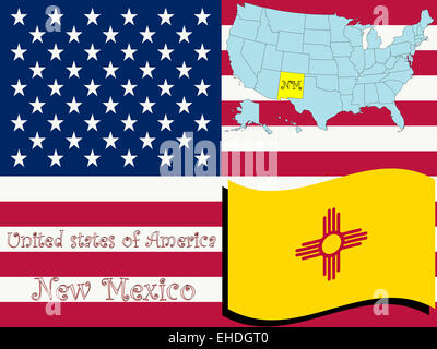 New-Mexico Zustand Abbildung Stockfoto