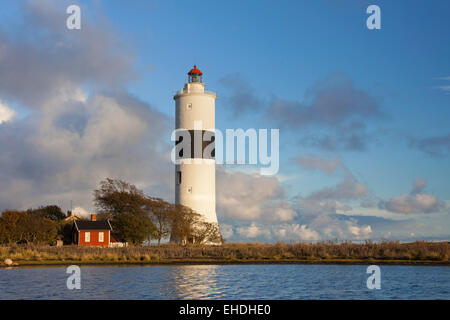 Leuchtturm Leuchtturmmuseum Jan / groß John / Langer Jan an der südlichen Kap Öland in der Ostsee, Schweden Stockfoto