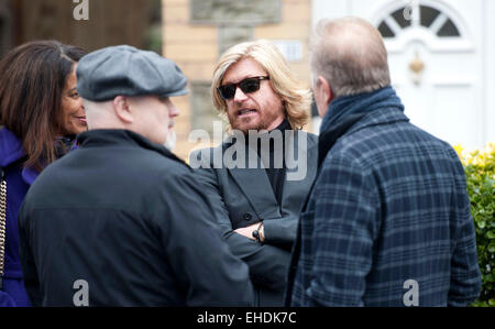 Porthcawl, Wales, UK. 12. März 2015. Beerdigung von Steve Strange, All Saints Church in Porthcawl, Wales, Vereinigtes Königreich. Bildnachweis: Phil Rees/Alamy Live-Nachrichten Stockfoto