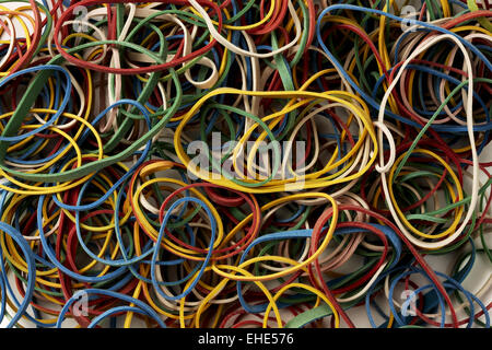 Gummiband aufrunden Stockfoto