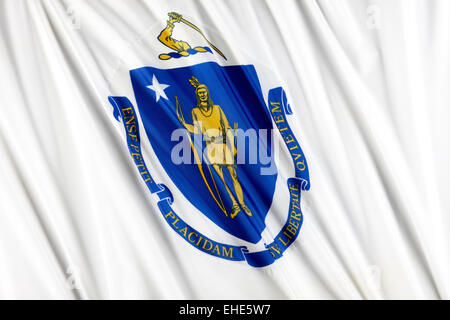 Massachusetts State flag Stockfoto