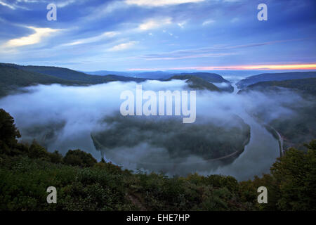 Saar-Schleife in der Nähe von Mettlach, Saarland Deutschland Stockfoto