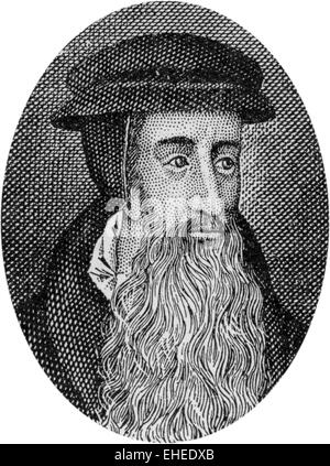 Gravieren von John Knox, schottischer Reformator, 1505-1572 Stockfoto