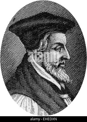 Gravieren von Hugh Latimer, Bischof der Church Of England, 1490-1555 Stockfoto